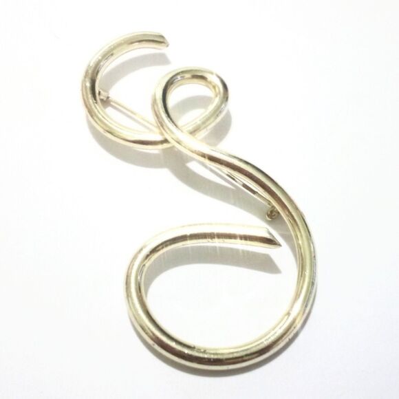 Vintage Large Silver Tone Swirled Freeform Statement Brooch 3.75" Retro Jewelry - Picture 1 of 7